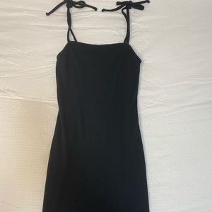 black mini dress